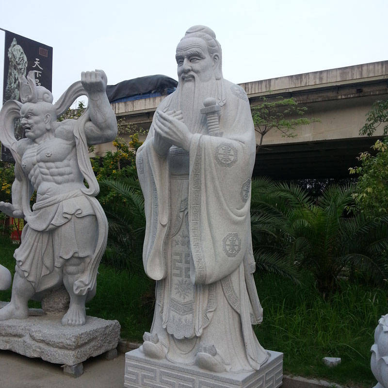 校园石雕孔子雕像的标准手势,你知道多少?_交叉_石像_双手