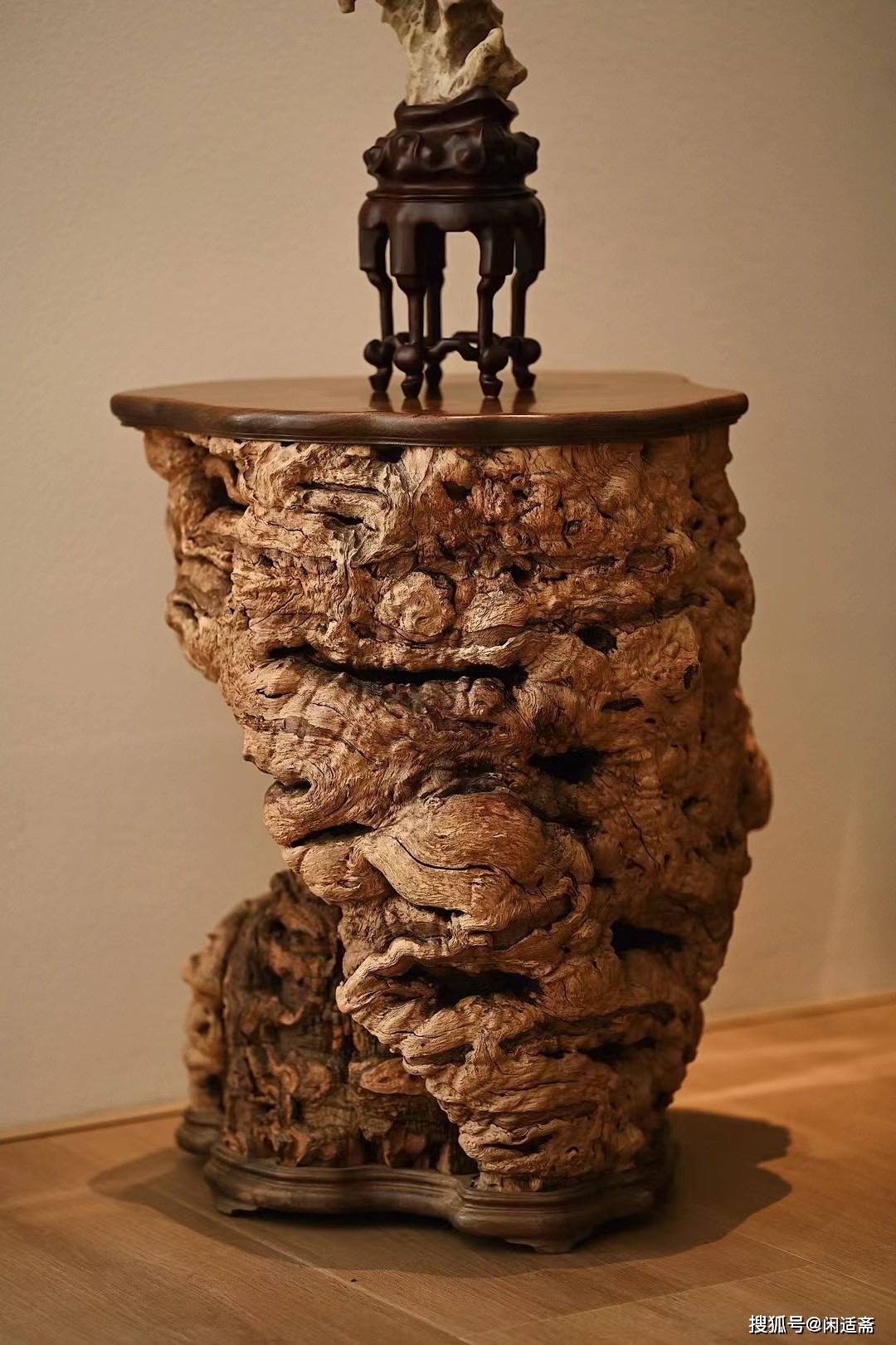 荔枝木,云水意,天然木根几_自然_木家具_乾隆