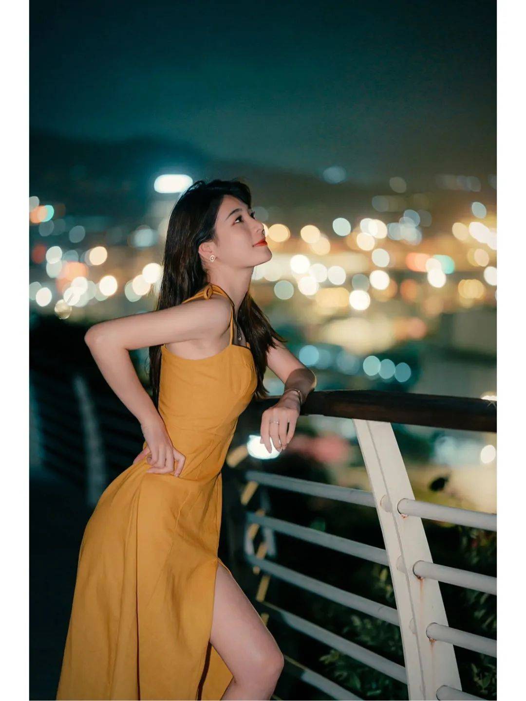 夜景裙子拍照姿势,实力推荐,拍出自然好看的梦幻照片_镜头_光线_背景