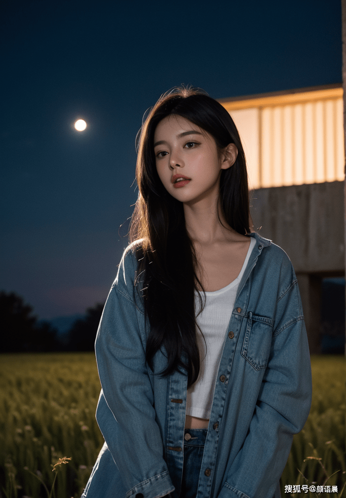 高清美女壁纸:夜晚牛仔女神,极品美人捕获你的心_蓝色_时尚_魅力