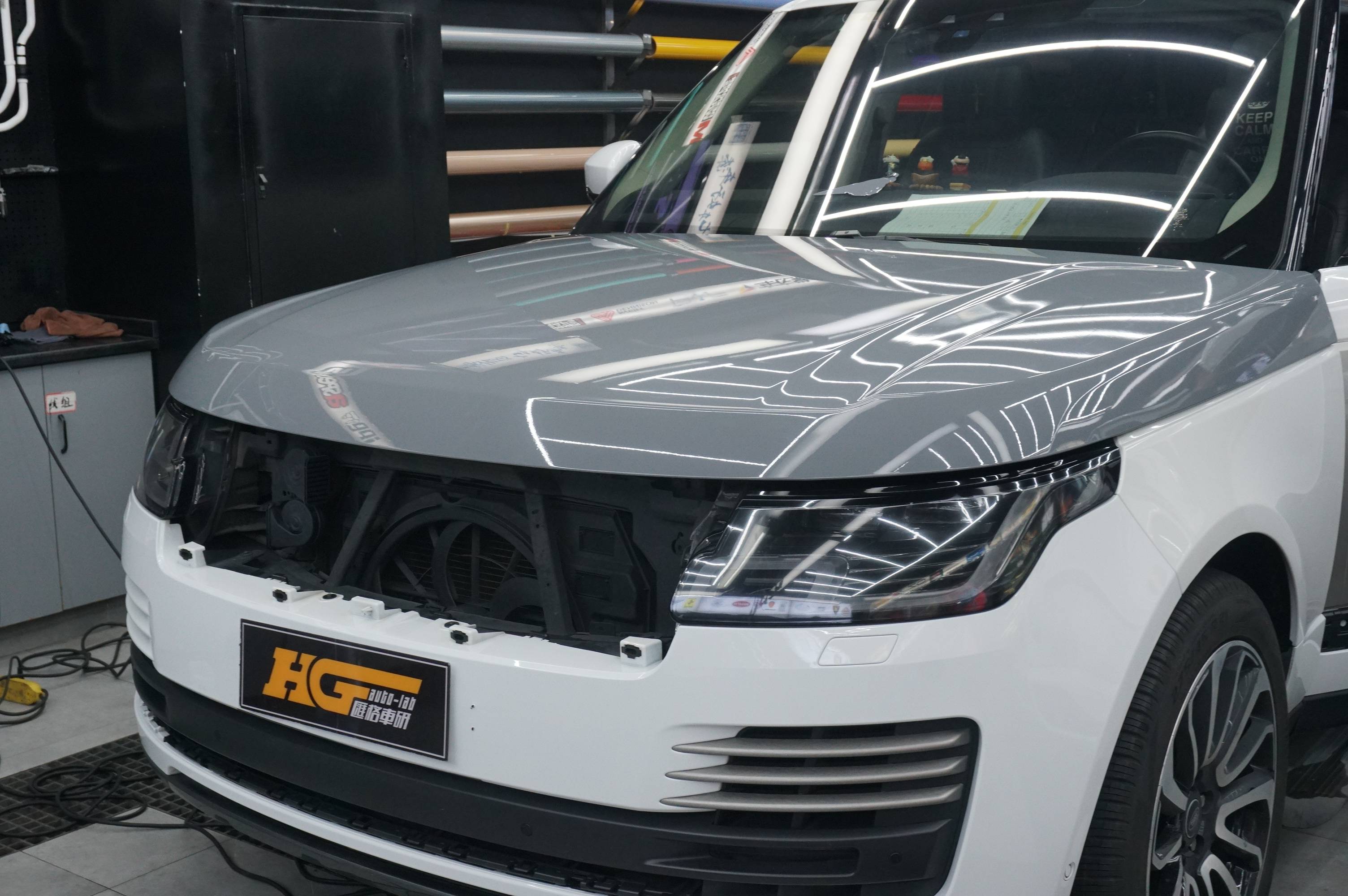 长沙汽车贴膜汇格车研,路虎揽胜全车装贴钢琴纳多灰_风格_工业_质感