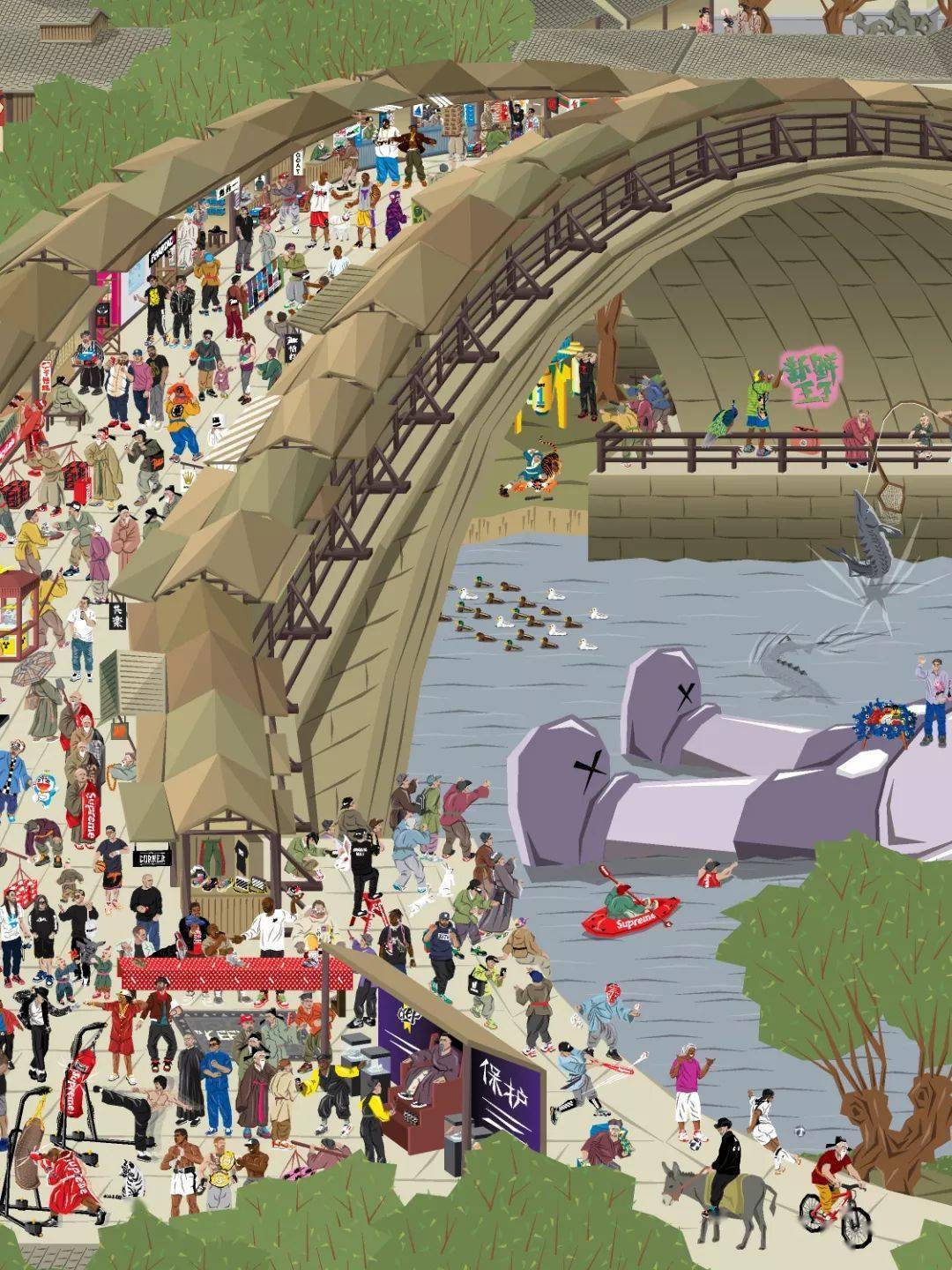 美术这位理工男创作的潮流版清明上河图火了陈冠希周杰伦主动拍照分享