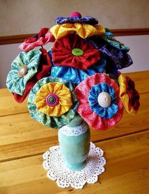 那些制作简单又快速的手工花碎布就能做手工布艺附教程