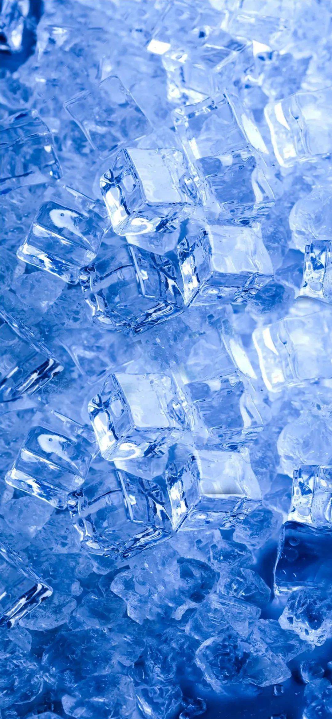 夏季清爽壁纸全面屏手机壁纸锁屏冰爽冰块壁纸