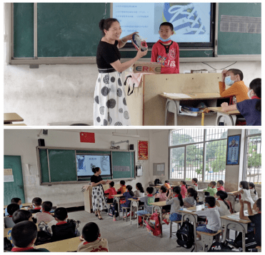 永平中心学校视导组温富荣老师为大家上了一节精彩的综合实践示范课