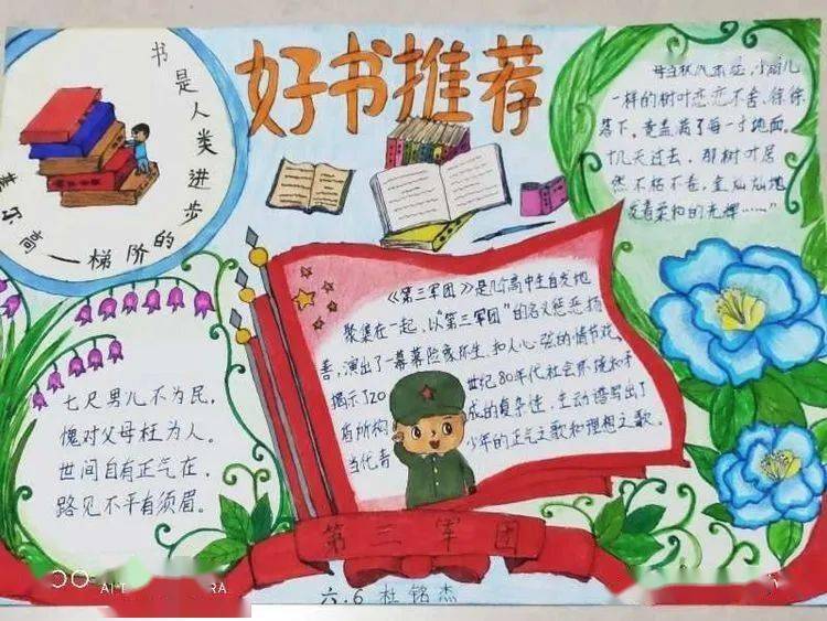 閱讀伴成長書香戰疫情六年級1部讀書節活動我向大家推薦一本好書