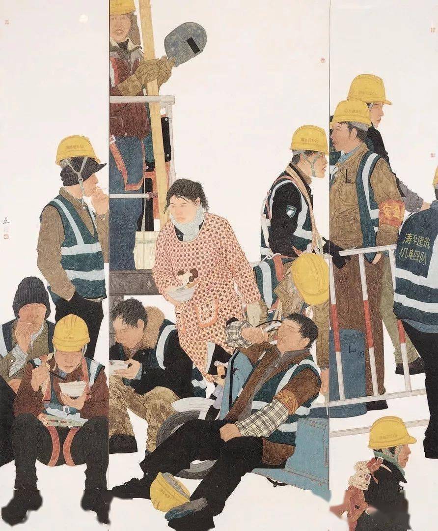 画走过40年 赵峰 马丽 195cm×195cm 中国画我深爱着这片土地 赵建华