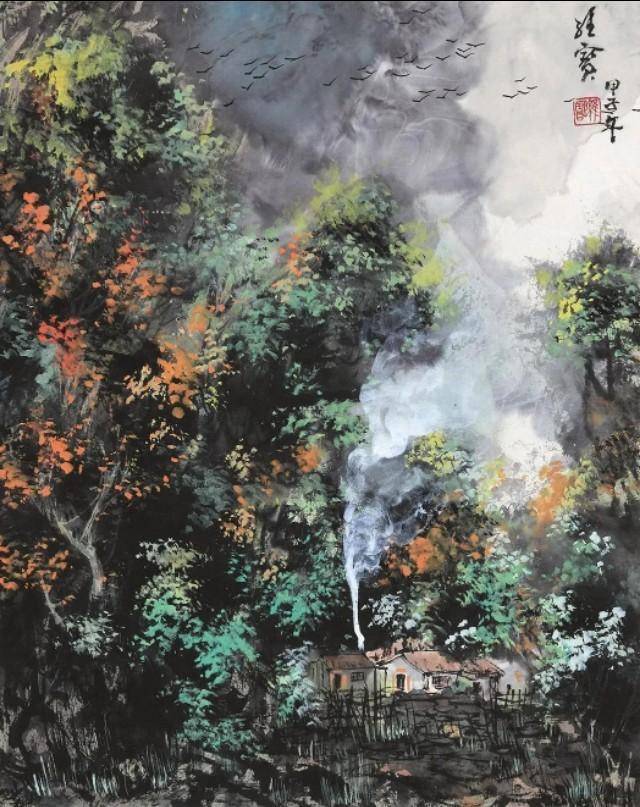 他笔下乡村人家因为那几缕袅袅炊烟更添了烟火之气