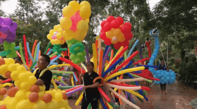 炫彩气球嘉年华浪漫之旅过端午黄金河动物园萌宠互动动物气球cosplay