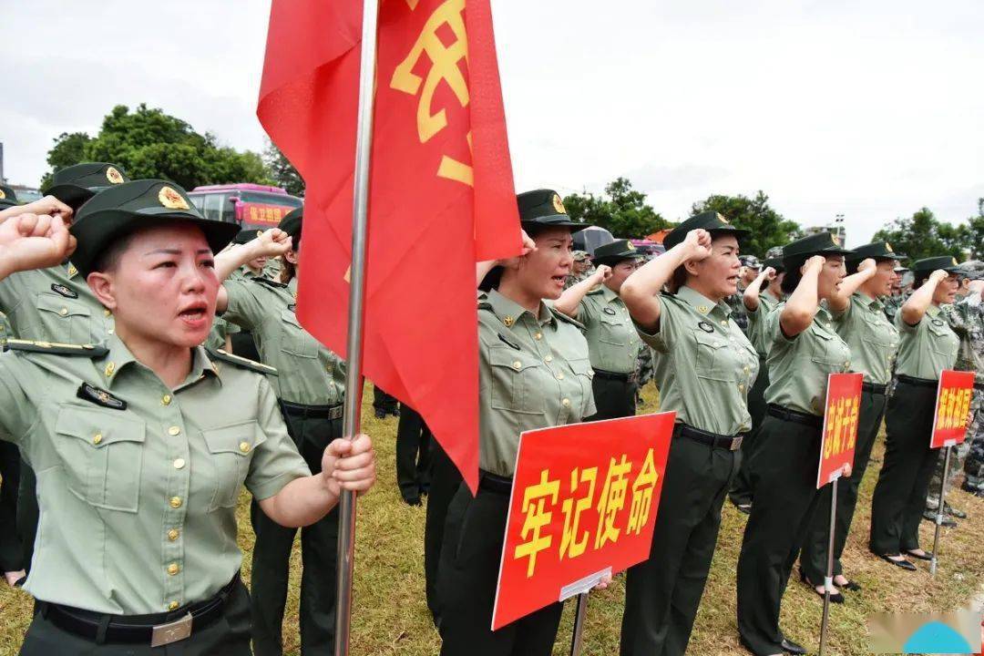 祝贺合浦县举行2020年民兵集合点验大会