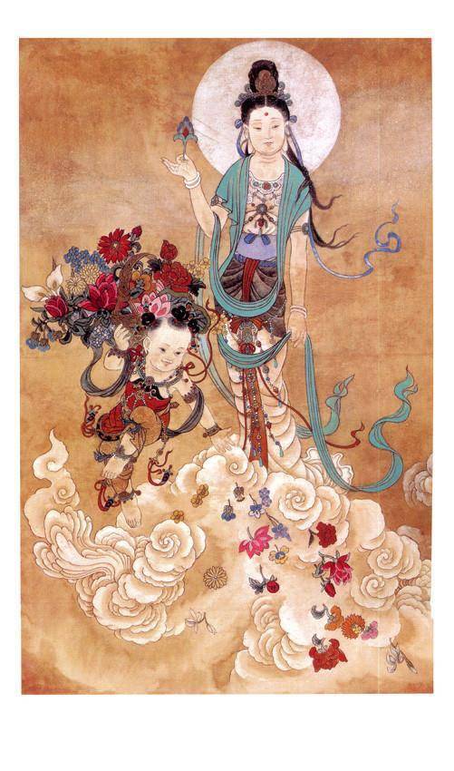 精美菩萨图(杨永青作品)