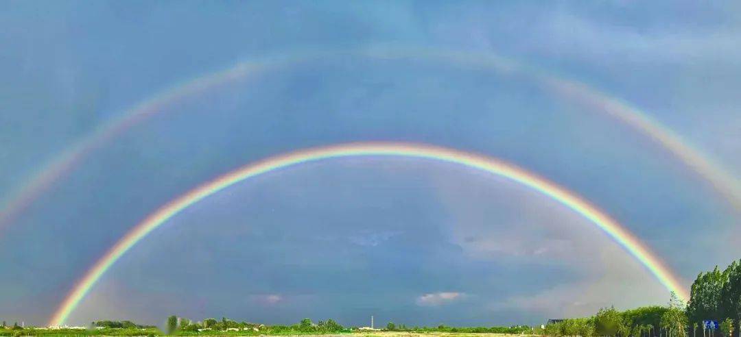 "双彩虹",简直美!炸!天!