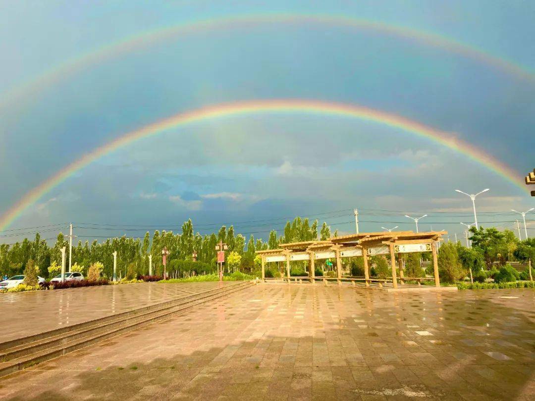 "双彩虹",简直美!炸!天!