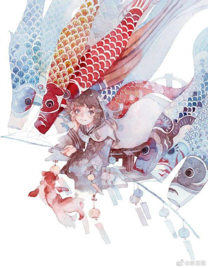 古典西欧 日式和风向透明水彩手绘,温暖治愈,这个画风太可了!