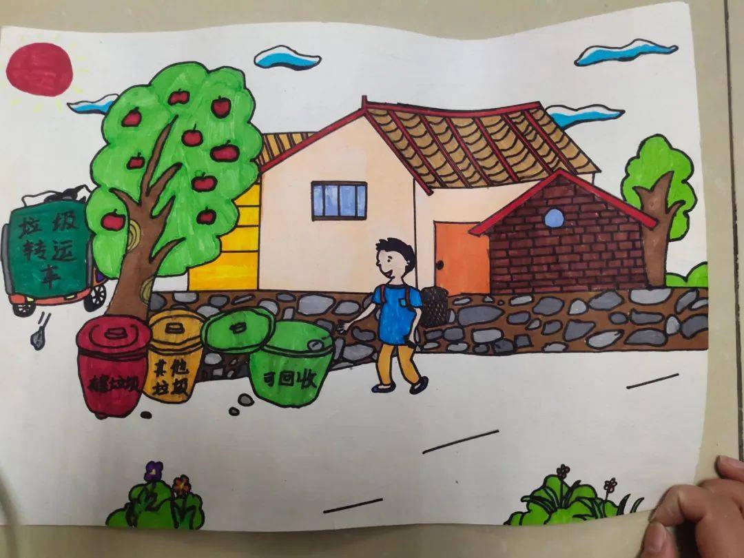 新农村建设主题儿童画图片