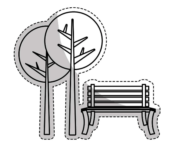 树荫下,校道旁,一排排崭新的石凳成为了风景里"特别帧",仔细观察这些