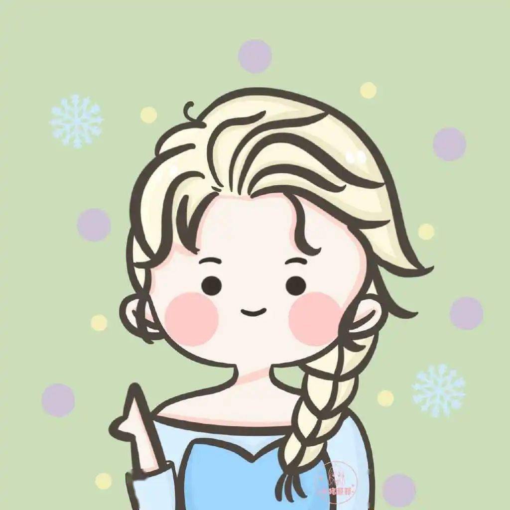 迪士尼公主手绘头像