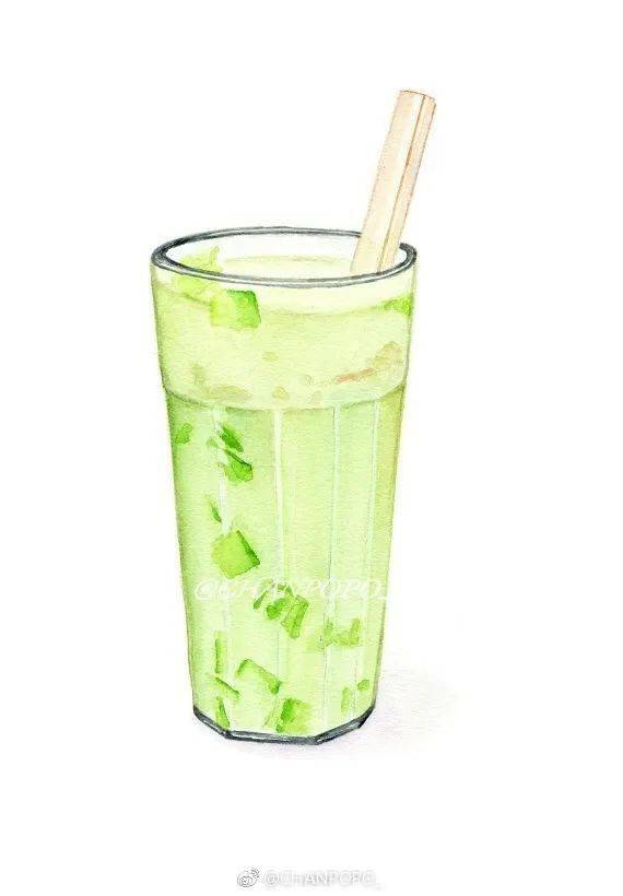一组小清新水彩饮料你最想要哪一杯