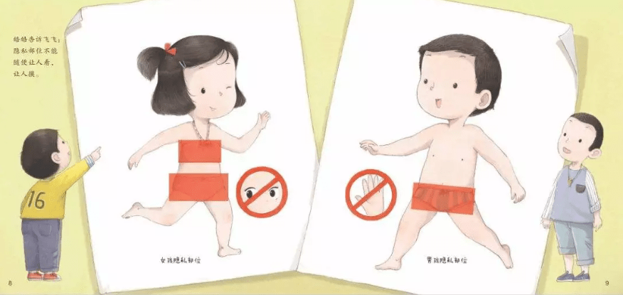 同时,要明确告诉孩子,隐私部位是不可以给别人看或者触碰的.