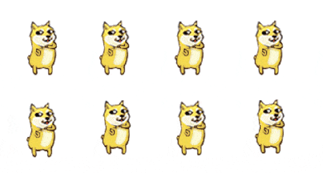 一只黄狗跳舞的表情包图片