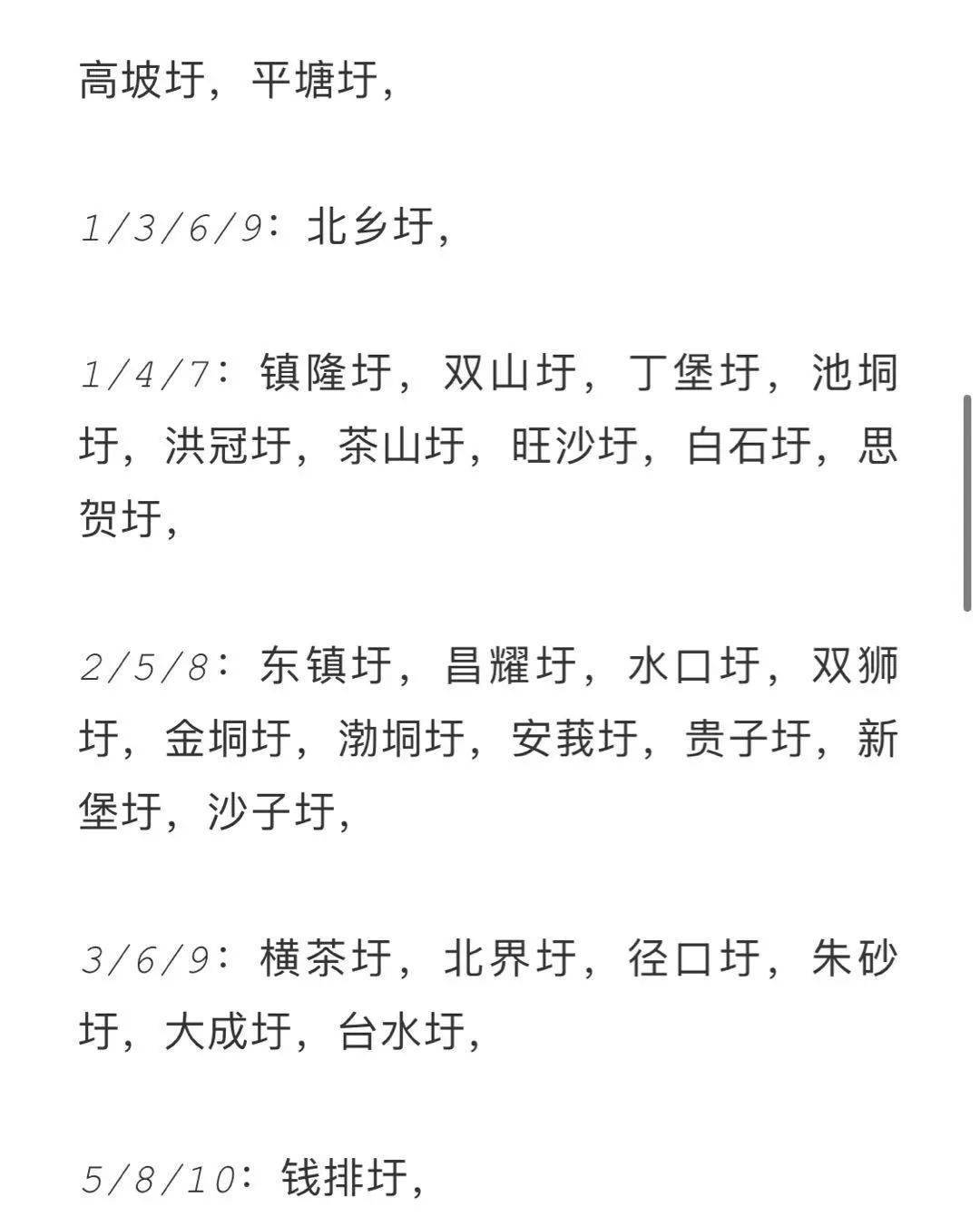 2020茂名高州化州电白信宜新圩日时间表