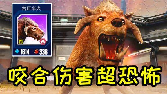 小鸢侏罗纪世界手游1810古巨半犬20级咬合伤害超恐怖
