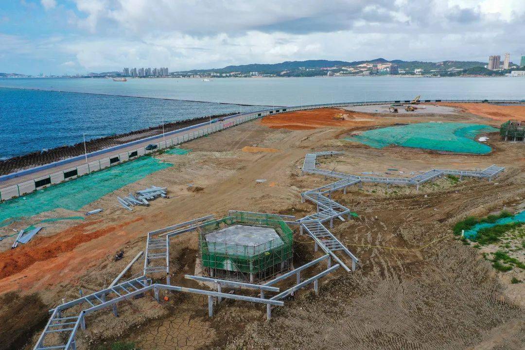 完成六成工程量汕頭津灣東海岸公園國慶迎客3d效果圖太美了