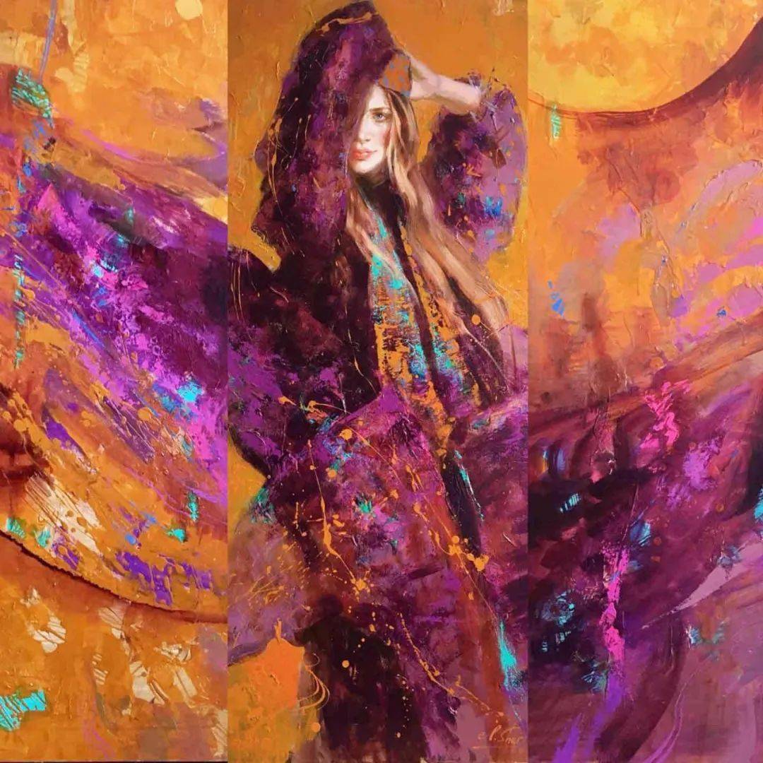 华丽的色彩不羁的用笔她的油画有一种惊艳脱俗的美