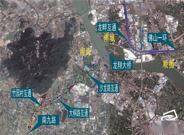 龙翔大桥主墩桩完成,计划2022年完工,沙头往佛山一环添新通道!