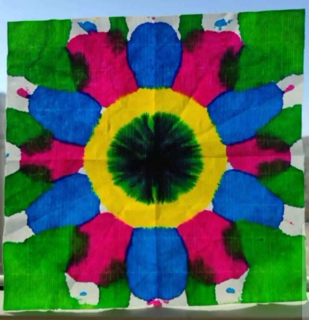 布染t桖diy牛眼图案对角线条纹