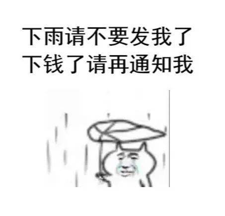 "什么时候能不下雨改下福利呢?