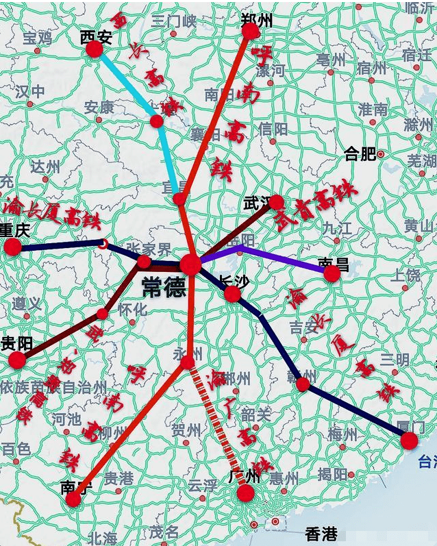 常德四条高铁线路图图片