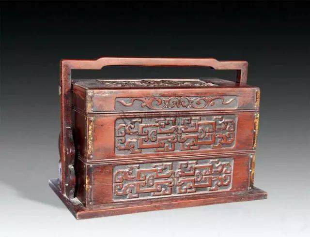 古代人的食盒，每一件都是艺术品。_大漆