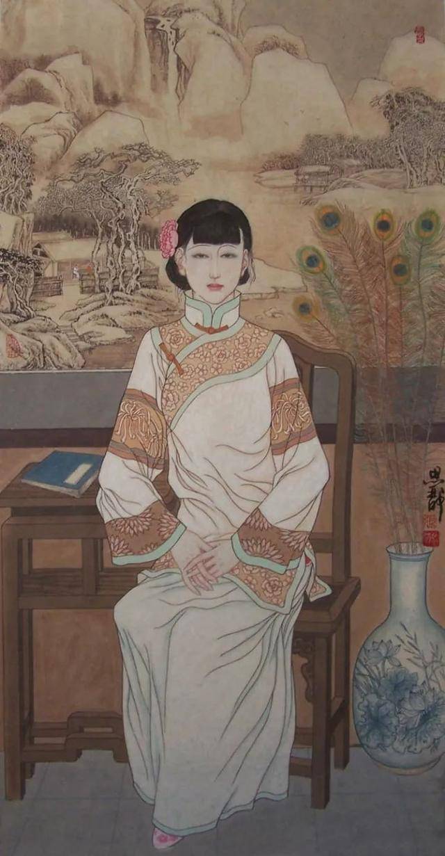 张思俭|执著于创作清末仕女画