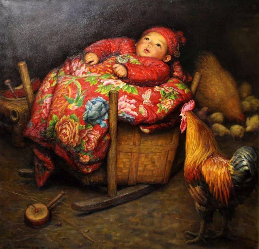 油画里刻骨的乡愁,看了想哭的人,都有美丽的童年