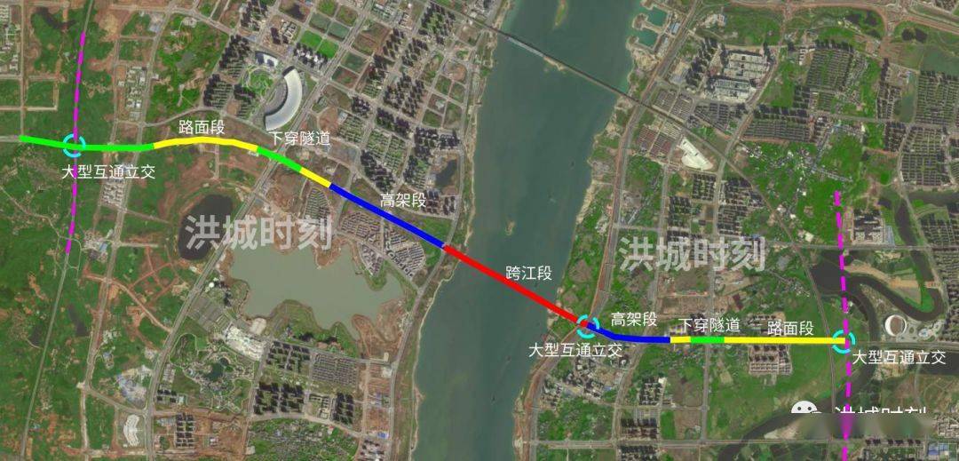 蝴蝶拱桥67九龙湖过江大桥造型出炉以舞动洪城为主题项目预计2020年