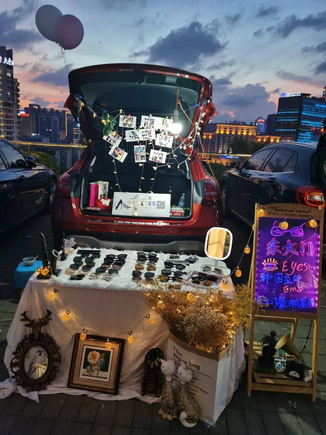 车尾箱市集来啦百益上河城连续一星期夜市出摊