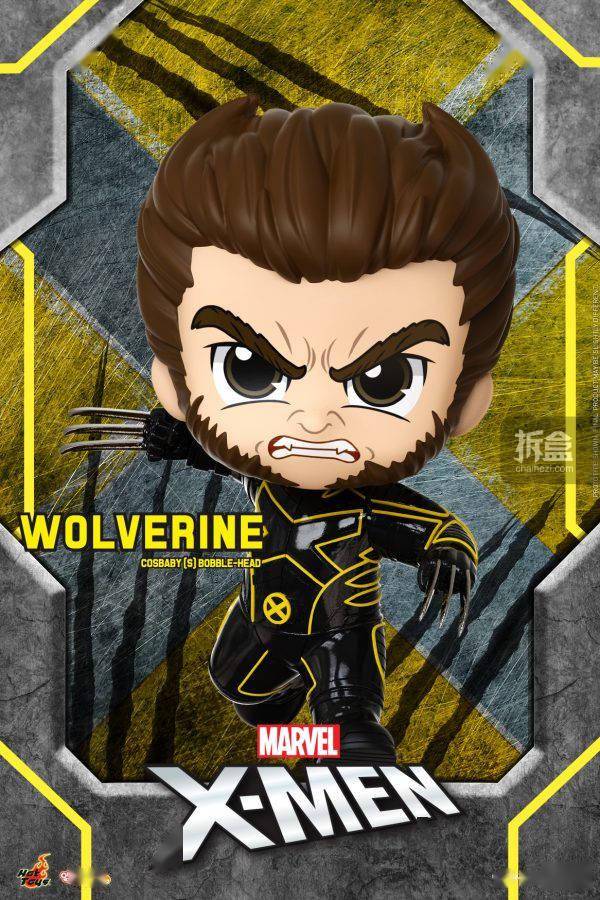 hottoys cosbaby x战警2 xmen2 金刚狼万磁王x教授镭射眼