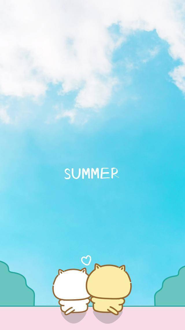 可爱清新哈咪猫夏天手机壁纸