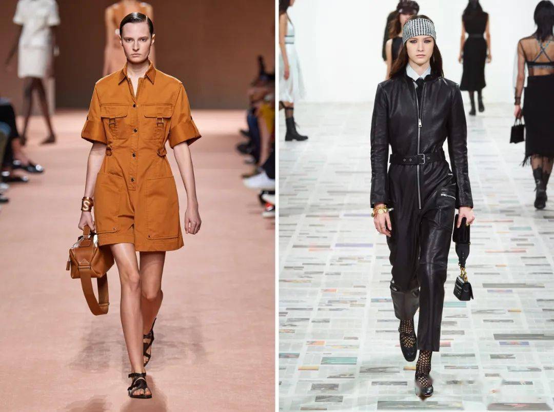 hermes 2020 spring /dior 2020 fall 不同质地,不同颜色的连体裤任意