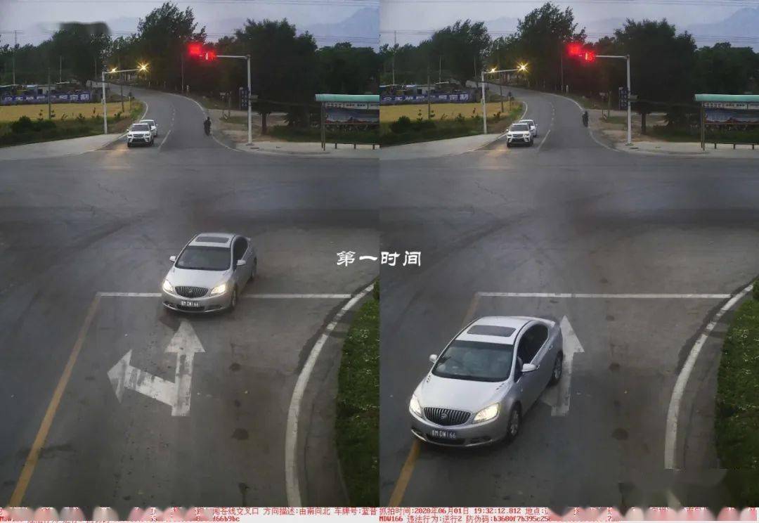 6月1日,车牌号为晋mdw166的机动车在运稷一级路与闻苍线交叉口逆行