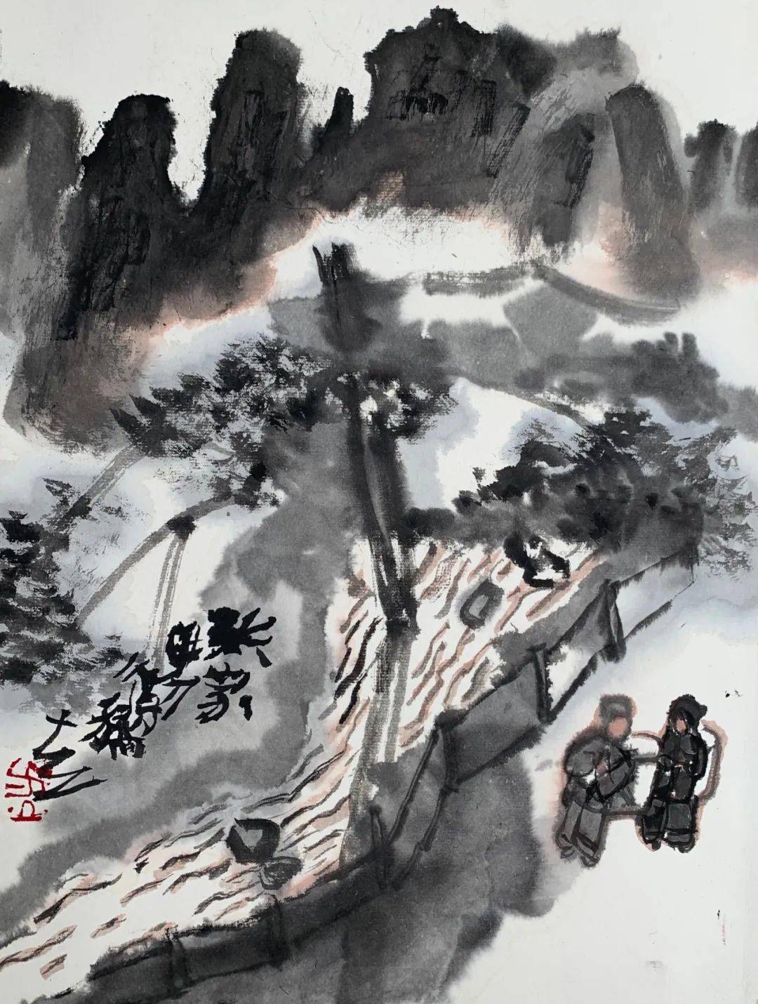 岭南大写意方土庚子山水