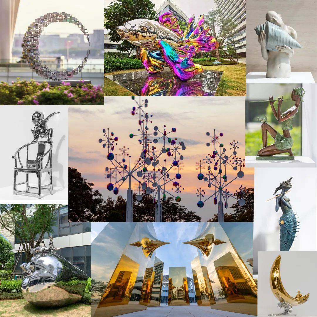 克,章华,丁浩,陈金庆,吴大伟,孔景才,吴文才等十位中国著名雕塑家参展