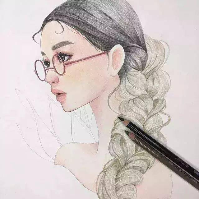彩铅人物头像教程 | 一组令人着迷的彩铅人物头像插画作品