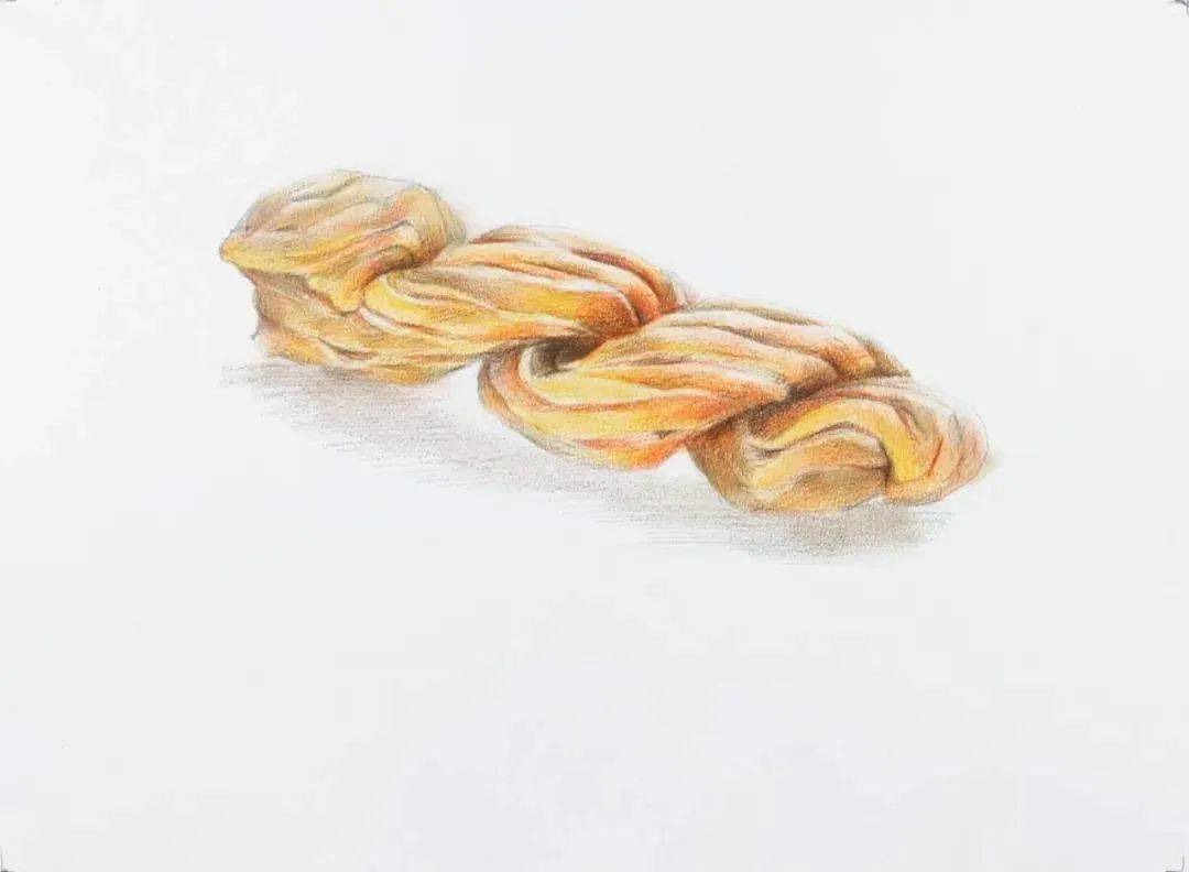 彩铅教程香脆的麻花画法步骤