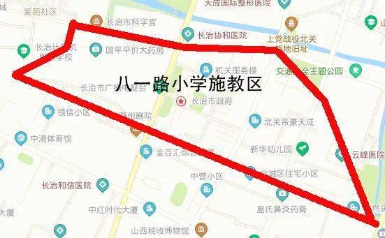 潞州区幼升小和小升初划分区域图出炉