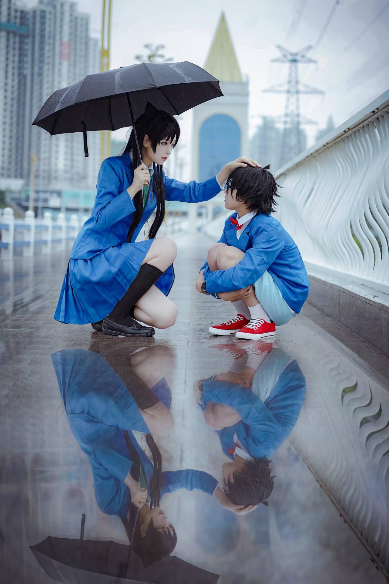 名侦探柯南 小兰柯南cosplay_姐姐