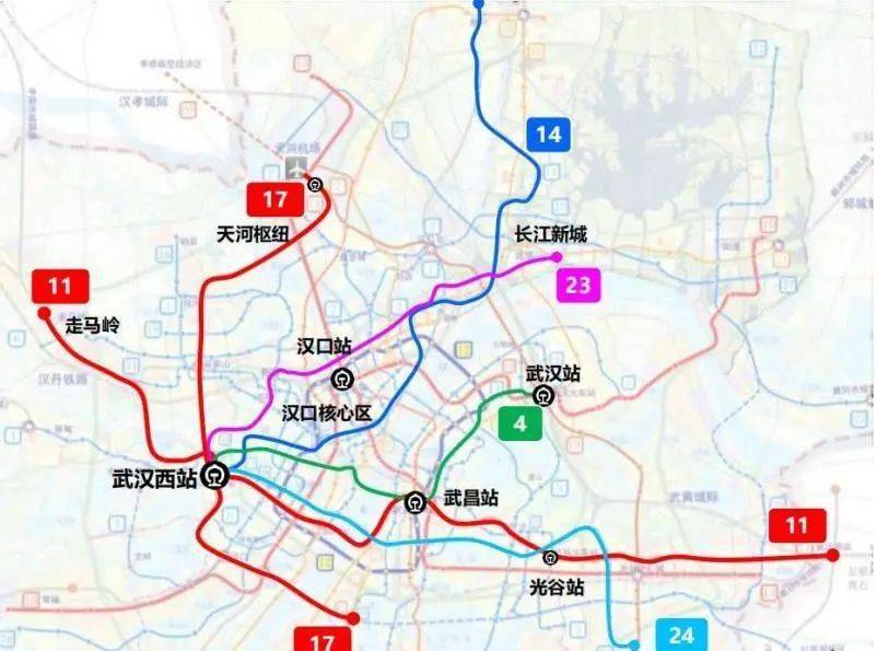 武汉西站区域地铁线路规划图据人民网留言板官方回复可知,武汉西站拟