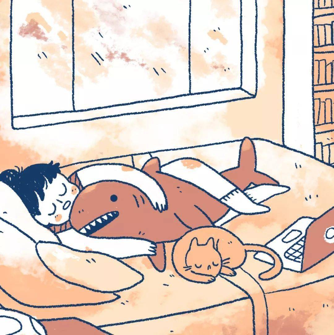 这是我见过最温馨的猫咪插画铲屎官都中枪了