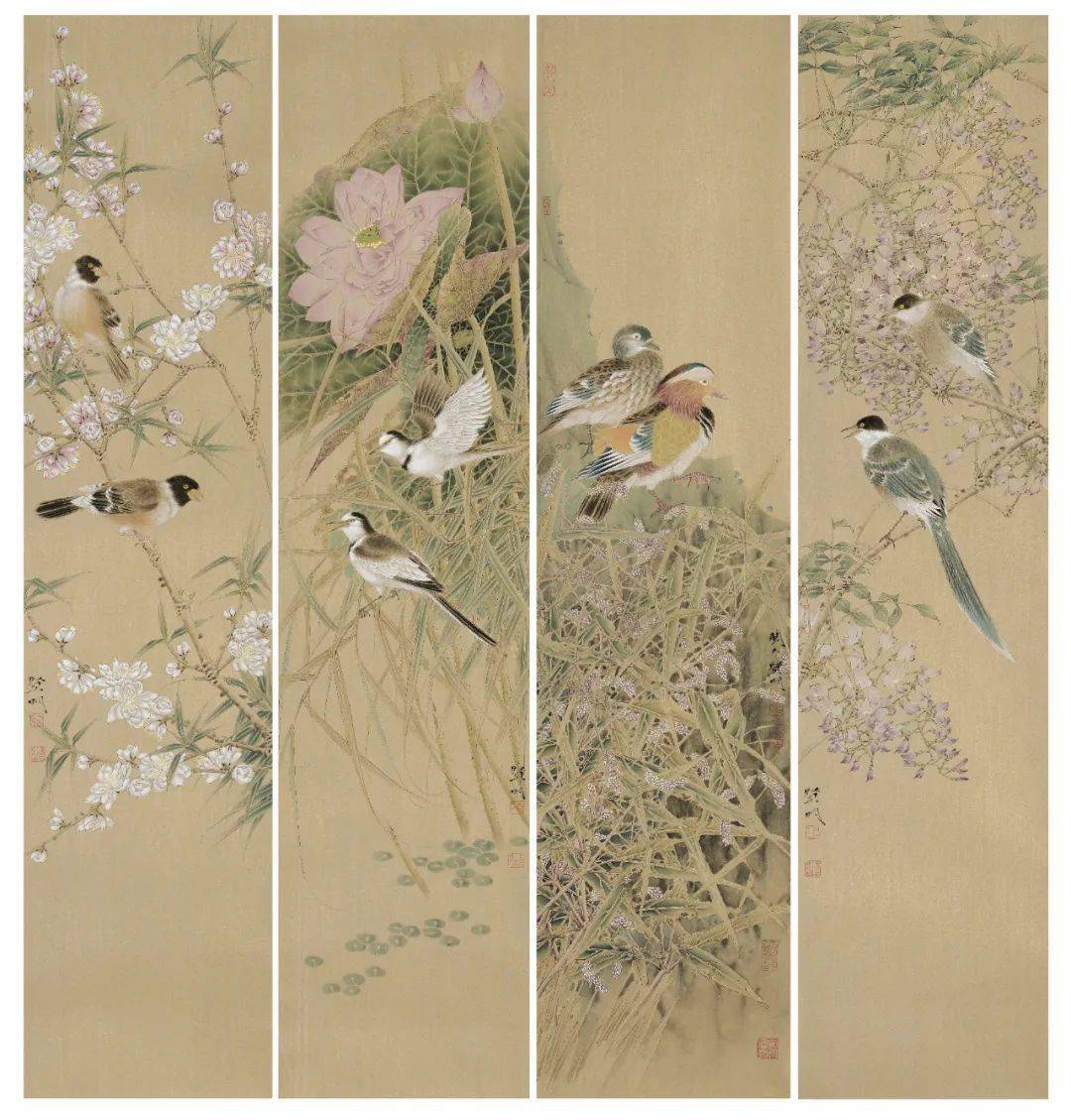 直播拍卖清雅秀润张贤明花鸟画艺术